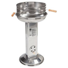 Landmann Stainless Steel Pedestal Charcoal BBQ Grill with Ash Catcher